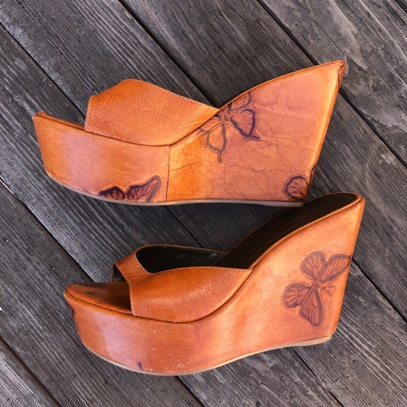 SCHUTZ Shoes - Schutz Boho Chic Brown Leather Butterfly shoes